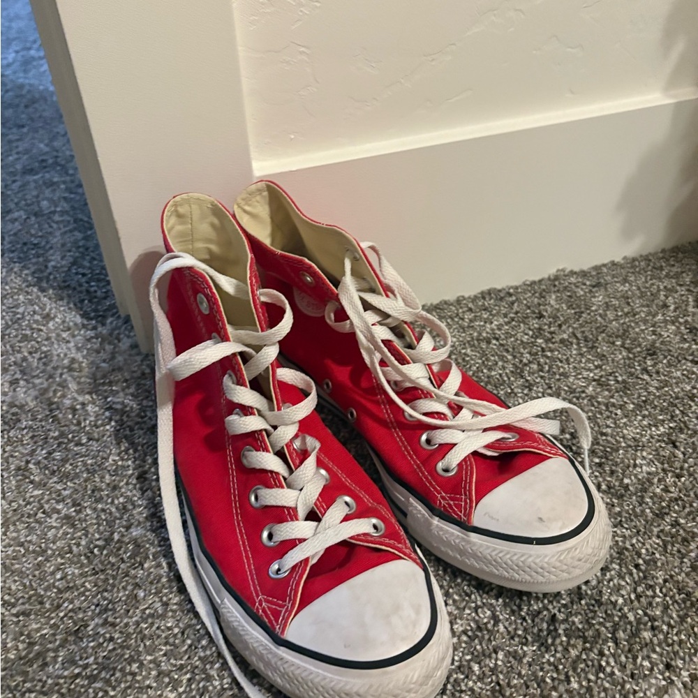 Converse Red High-Top Sneakers